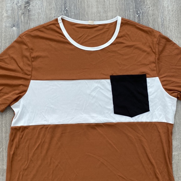 🆑 Color Block Men’s Shirt Size XL Really Soft Material NWOT - Picture 6 of 6